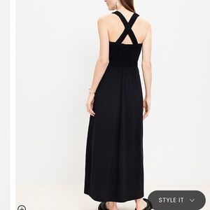LOFT Crossover Back Maxi Tank Dress Ann Taylor